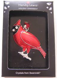 Crystals from Swarovski - Harvey Lewis - Mini Cardinal Red Ornament Red