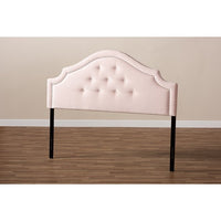 Tête de Lit 2 places Baxton Studio Cora Modern and Contemporary Light Pink Velvet Fabric Upholstered