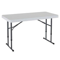 Lifetime 4' Adjustable Folding Table, White Granite, 80160 P90261343