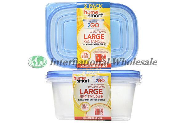 Promo*Lot de 2 Bol de stockage d'aliment Plastic Container