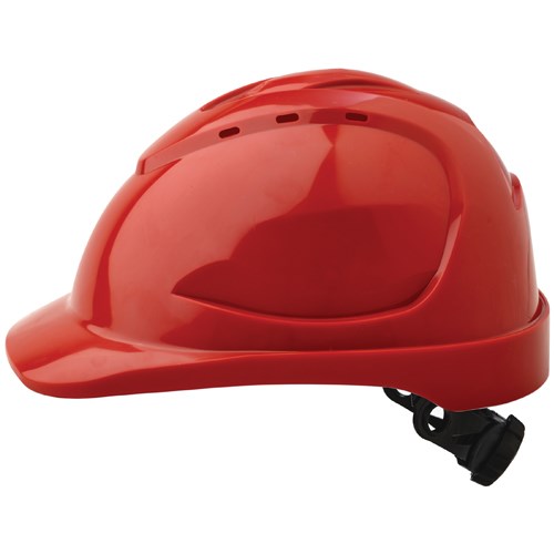 Safety Helmet with ratchet (Red)