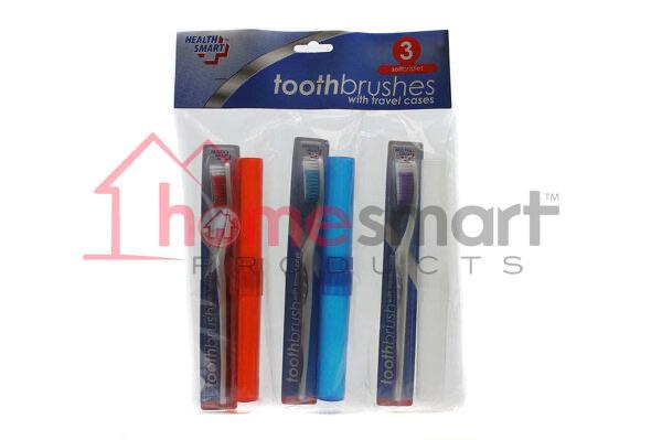 Toothbrush 3Pk W/ 3 Tubes H.S.