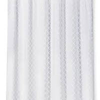 Dyed Clipped Diamond Shower Curtain White - Threshold