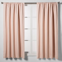 84"x42" Heathered Thermal Room Darkening Curtain Panel Pink - Room Essentials