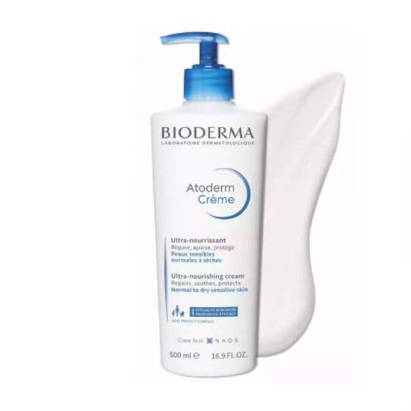 BIODERMA Atoderm Crème Ultra Nourrissante 500ml sans Parfum - Peaux Sensibles Normales à Sèches