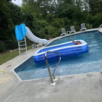 
              Sun Squad Large Rectangular 10 x 6 ft x 22" Inflatable Above Ground Pool Blue (3m x 1.8m x 55.8cm) Ages 6+
            