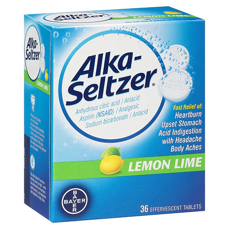 Alka-Seltzer Lemon Lime, 36 Count