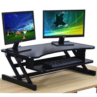 New Al-alloy standing desktop desk / 9mm black