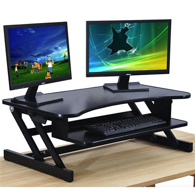 New Al-alloy standing desktop desk / 9mm black