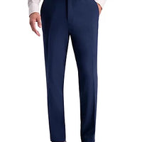 Kenneth Cole Reaction Micro Check Slim Fit Flat Front Dress Pants NAVY