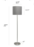 
              Simple Designs LF2004-GRY Floor Lamp, Gray
            