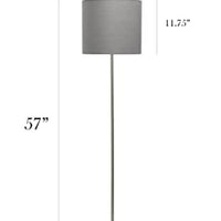 Simple Designs LF2004-GRY Floor Lamp, Gray
