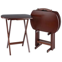
              Corbett Oversize Oblong Snack Table Set Antique Walnut - Winsome
            