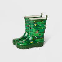 Kids' Butterfly Garden Rain Boots Yellow S - Kid Made Modern