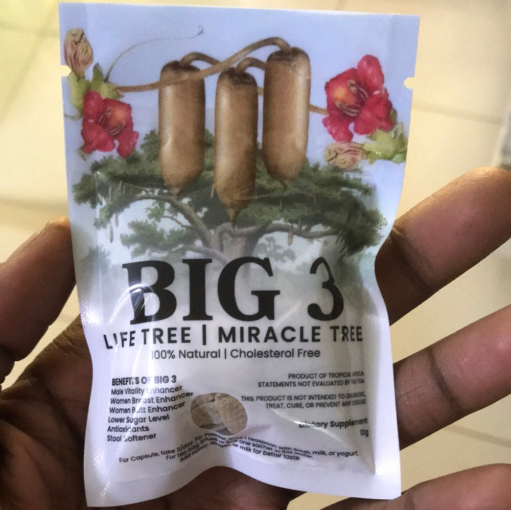 Tea BIG 3 Life Tree 100% Natural - Cholesterol free 2 sachets BKO
