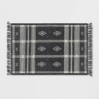 2'3"x3'9" Southwest Plaid Accent Rug Gray - Project 62