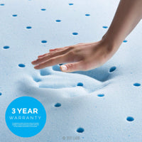 
              Lucid Housse en mousse de viscoélastique en gel et couvre-matelas Lucid avec fermeture à glissière
            