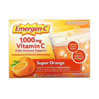 
              Vitamine C, Mélange pour boisson gazeuse, Super orange, 1000 mg, 30 sachets, 9,1 g chacun DLC: Mars26
            