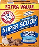 Arm & Hammer Super Scoop Clumping Litter, Unscented, 40-Pound