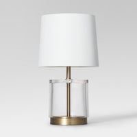 Modern Acrylic Accent Lamp (Includes LED Light Bulb) Brass - Project 62