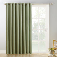 254cm x 213cm Kenneth Extra Wide Blackout Grommet Top Door Curtain Panel Green - Sun Zero
