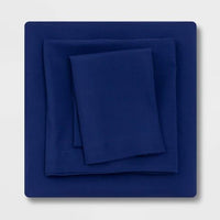 
              Twin/Twin Xl Easy Care Solid Sheet Set Navy - Room Essentials™
            