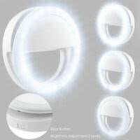 
              Bower Rechargeable Clip-On 36 LED Ring Light White Selfie Smart Phones NEW
            