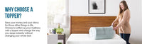 
              Lucid Housse en mousse de viscoélastique en gel et couvre-matelas Lucid avec fermeture à glissière
            