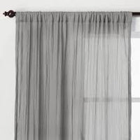 84"x42" Crushed Sheer Curtain Panel Gray - Opalhouse