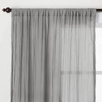 84"x42" Crushed Sheer Curtain Panel Gray - Opalhouse