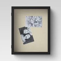 11" X 14" Classic Linen Shadow Box Black - Threshold