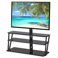 
              Black Tempered Glass Tv Stand [L 114cm x P 43cm x H 124cm] Tv-449S [45”]
            