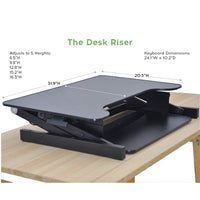 New Al-alloy standing desktop desk / 9mm black