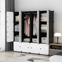 
              KOUSI Portable Closets 14"x18" Depth Cube Wardrobe Closet Wardrobe in Closet Armoire Wardrobe Closet Bedroom Armoire Room Closet with Doors Storage Organizer with Doors
            