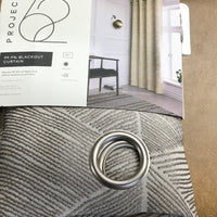 95"x50" Blackout Curtain Panel Modern Stroke Tan - Project 62