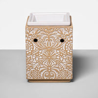 5.2" X 4" Stoneware Embossed Pattern Wax Warmer Brown - Opalhouse™ MCI