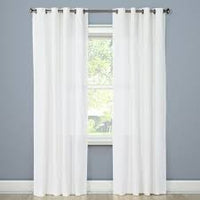 95"x54" Natural Solid Curtain Panel White - Threshold ( 147.1 cm x 241.3 )