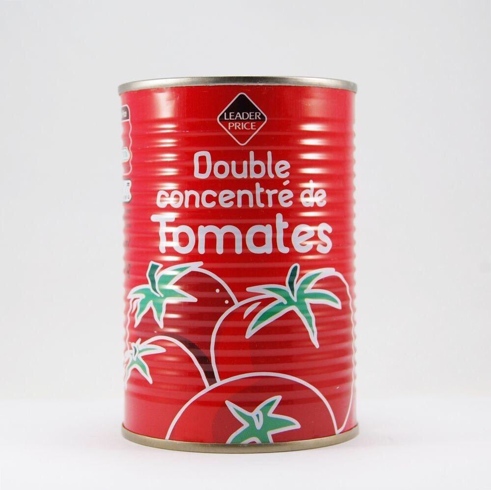 Double concentré de tomates à base de tomates fraîches - Leader Price - 440 g DLC: 15/11/2021