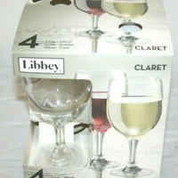 Libbey Claret 4 Wine Goblet Glasses 11.5 oz. Clear 340 ml 502814 Set of 4