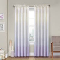 95"x52" Arashi Ombre Embroidery Light Filtering Curtain Panel Purple - Vue