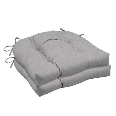2pk Paloma Woven Outdoor Seat Cushions Gray - Arden Selections
