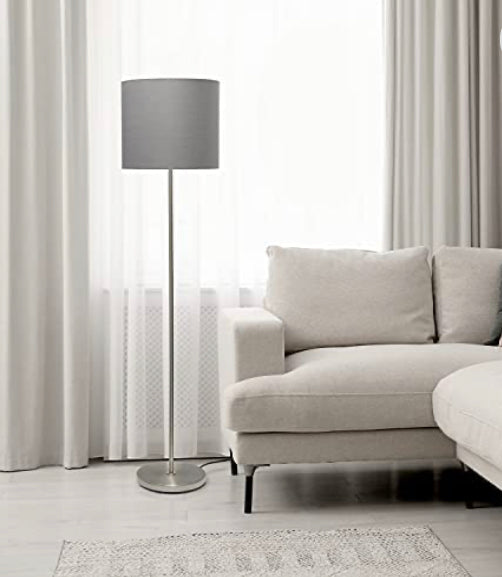 Simple Designs LF2004-GRY Floor Lamp, Gray