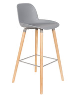
              Tabouret de bar en polypropylène gris clair 1pk
            