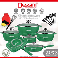 
              Dessini 23 pieces household die casting aluminum cookware set non-stick pot set energy saving pot set
            
