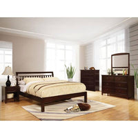 
              2 places Tobiano Dark Walnut Wood Queen Platform Bed
            