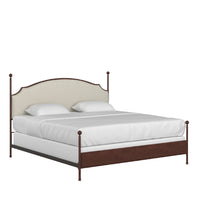 3 places Swindon Cream Curved Top Poster Bed, King