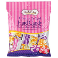 Coastal Bay Creamy Delights Hard Candy 6oz Bags - Blackberry, Peach, Strawberry DLC:09/20