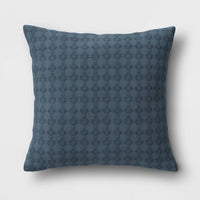 18"x18" Waffle Square Throw Pillow Blue - Threshold