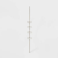 Steel Corner Tension Pole Caddy Brushed Nickel - Made By Design