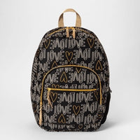 17" Love Print Kids' Backpack Black/Gold - Cat & Jack™